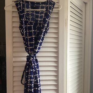 Banana Republic blue and white tie dress, Size 0